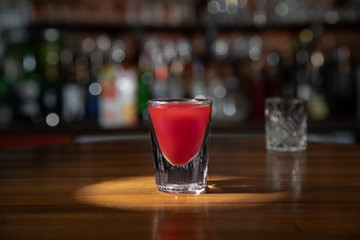 alcohol in a stack bar counter