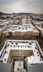 aerial view of Lviv from the Municipality Tower