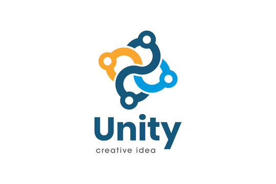 Creative Unity Concept Logo Design Template