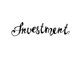 Fototapeta premium Investment. Vector word of calligraphic letters