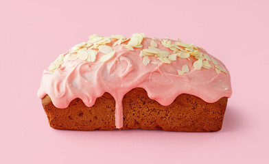 sweet bread with pink chocolate
