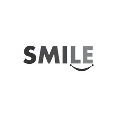 SMILE letter logo design vector