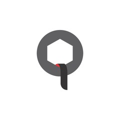 Q letter logo design vector