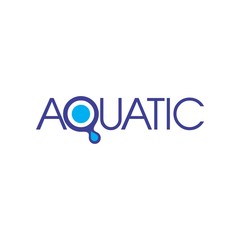 AQUATIC letter logo design vector
