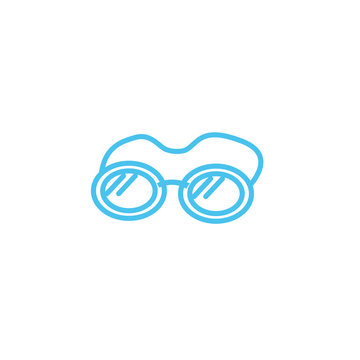 Swimming Goggles Line Style Icon