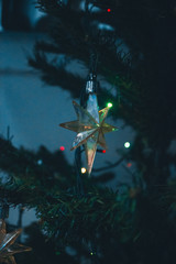 Estrela de natal em um belo frio de dezembro