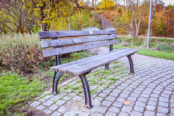 Quiet and cosy park benches in Nuremberg