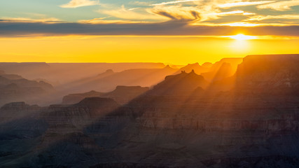 Panoramic Sunset Desert View overlook - Grand Canyon National Park