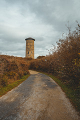 Minigolf Domburg, the Netherlands under the water tower dark sky bad weather