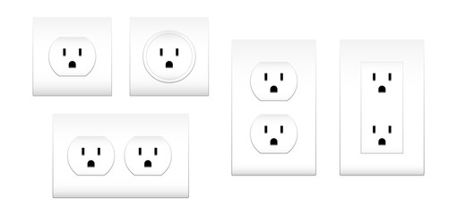 Outlet socket NEMA connector vector illustration icon