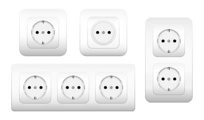 Outlet socket type f vector illustration icon