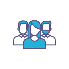 business people fill style icon