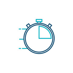 time chronometer line style icon