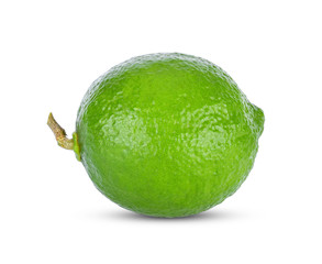Fresh lime isolated on white background