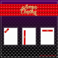 Merry christmas banners design. Bright vector illustration.