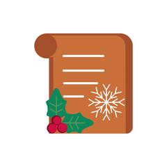 letter mistletoe and snowflake decoration happy christmas icon