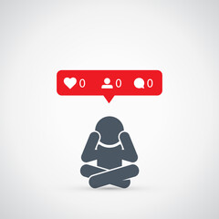 Depressed person sitting on the floor crying over what he /she saw on phone.Cyber bullying.Problems in social networks.Dislike, parting, disappointment, depression, sadness, social media.