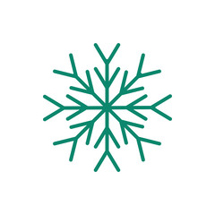 snowflake decoration happy christmas icon