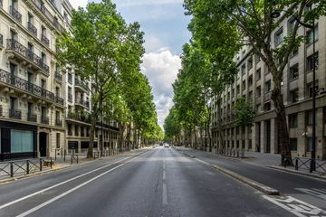 Fotobehang The Boulevard Saint-Germain, a major street in Paris on the Left Bank of the River Seine. © photoopus