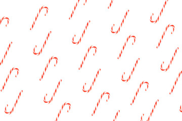 Christmas candy canes isolated on white background.