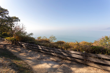 View of the foggy Balaton from Fonyod