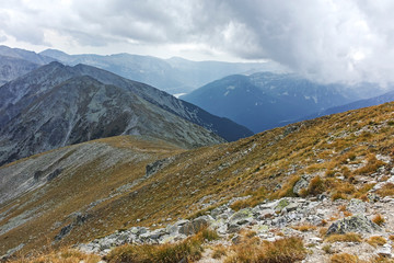 Panoramic view from Musala peak, Rila mountain, Bulgaria
