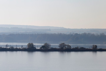 Naklejka premium View of the Kis-Balaton from the island of Kanyavar