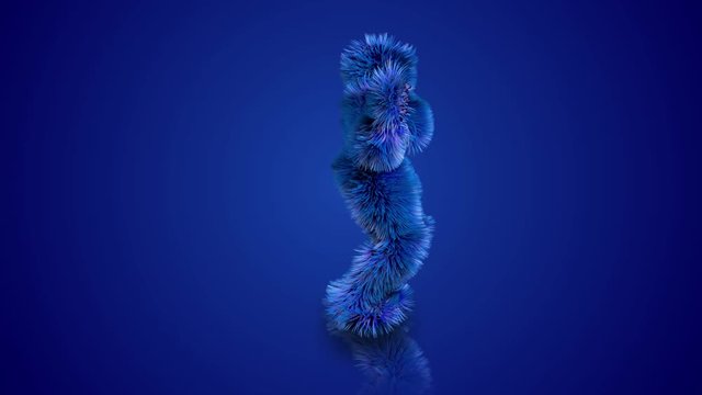 personaje peludo bailando
