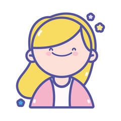 back to school blonde student girl portrait