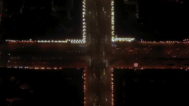 night city intersection the view sverse.the intersection of the letter X.