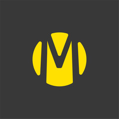 M initial based letter icon logo. Flat Vector illustration