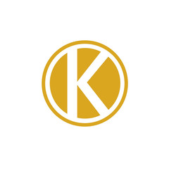 initial K business logo icon template