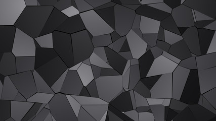 Mosaic background, black and white, 3d render.