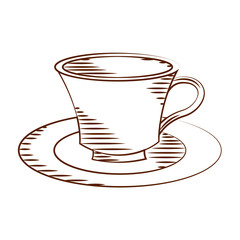 Sketch of a vintage coffee cup