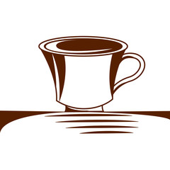 Sketch of a vintage coffee cup