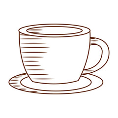 Sketch of a vintage coffee cup