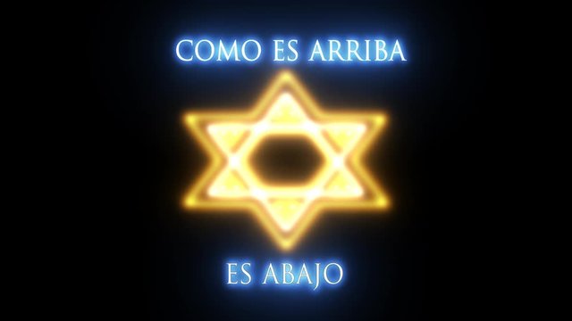 Como es arriba es abajo, estrella de 6 puntas