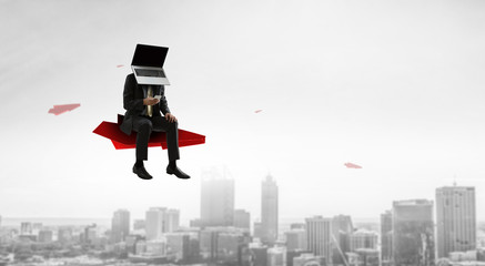 Old and modern technologies. Mixed media