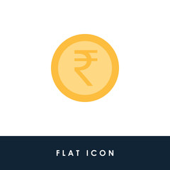 Rupee India Coin Illustration Single Icon Design Vector EPS 10