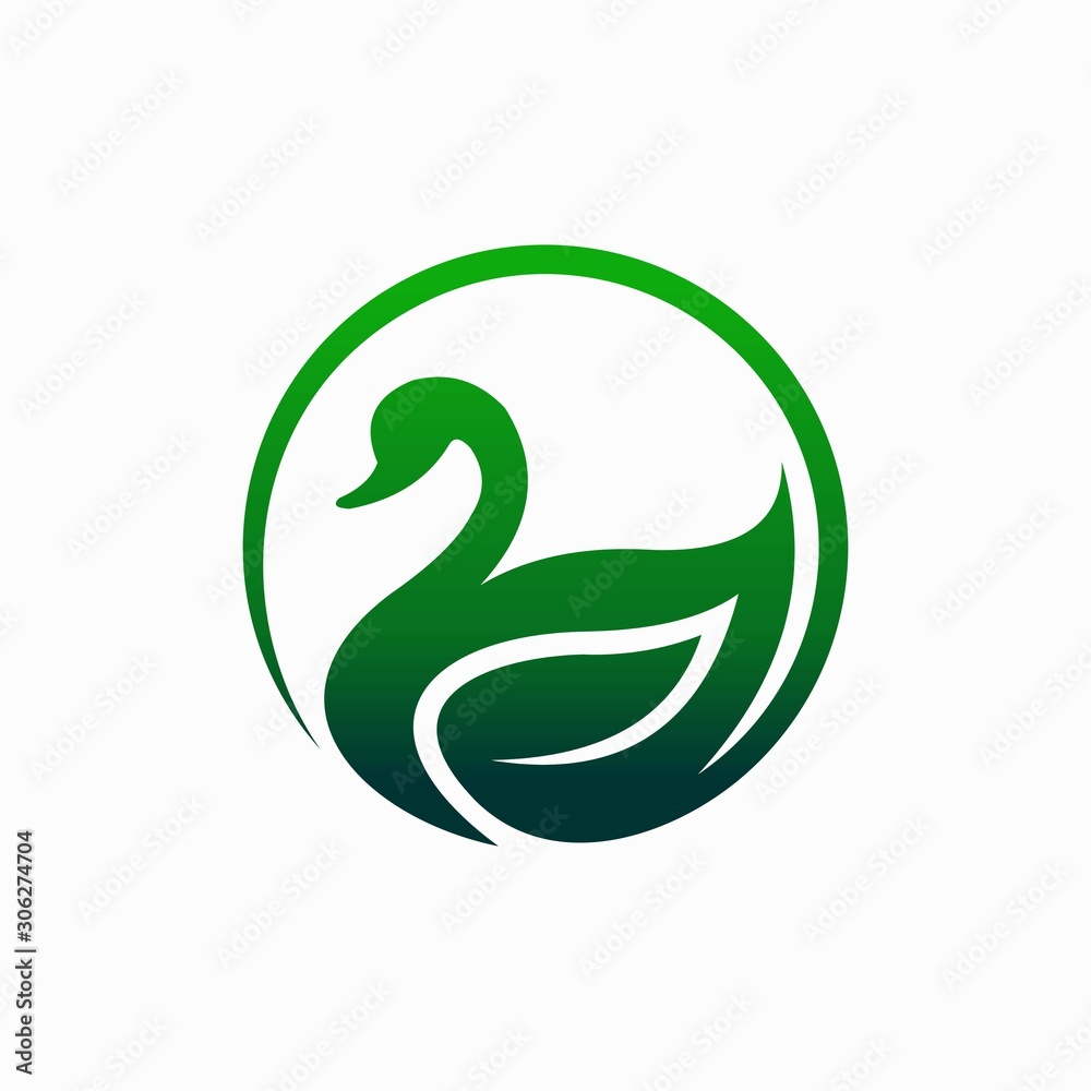 Poster Swan nature logo