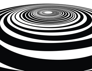 Fototapeta na wymiar Digital image with a psychedelic stripes Wave design black and white. Optical art background. Texture with wavy, curves lines. Vector illustration