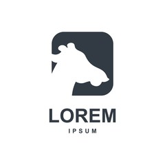 giraffe with square logo design