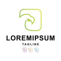 eagle with square logo design
