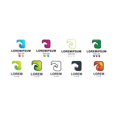eagle with square logo design bundle