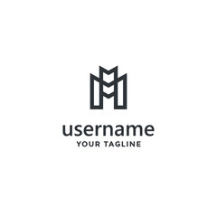 letter m logo design template creative