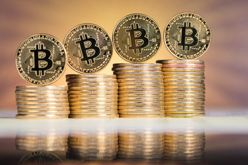 Cryptocurrency, Business, bitcoin coin and Trading concept