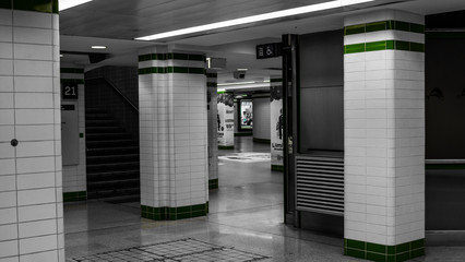 Empty subway station