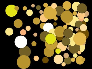 Beautiful colored falling circles.