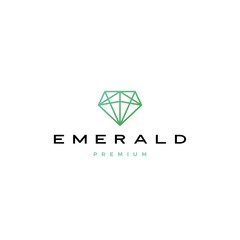 Fototapeta premium emerald diamond logo vector icon illustration