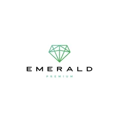 Poster emerald diamond logo vector icon illustration © gaga vastard